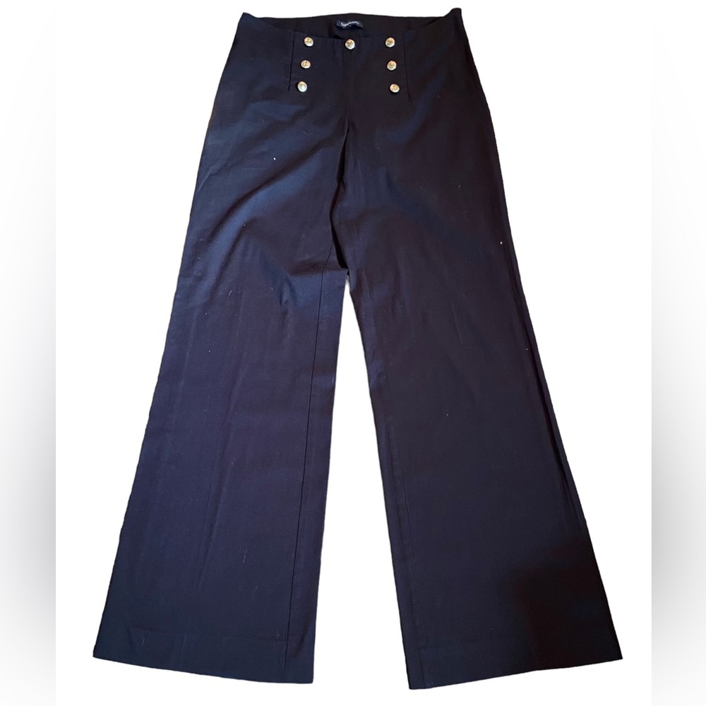 Sinequanone black wide legged dress pants with navel button details. Siz… - Picture 2 of 12